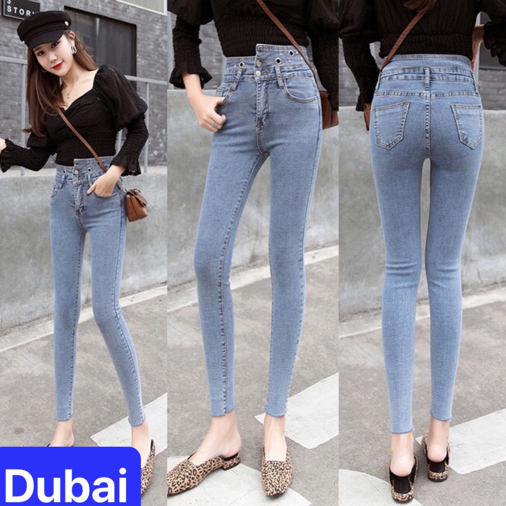 QUẦN JEAN NỮ CHẤT BÒ XANH LƯNG KIỂU KHOEN LỖ LƯNG CAO NÂNG MÔNG NHẬT BẢN DB-83 CAO CẤP,DUBAI FASHION