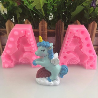 Khuôn làm bánh bằng silicon chịu nhiệt hình kỳ lân 3d dễ thương