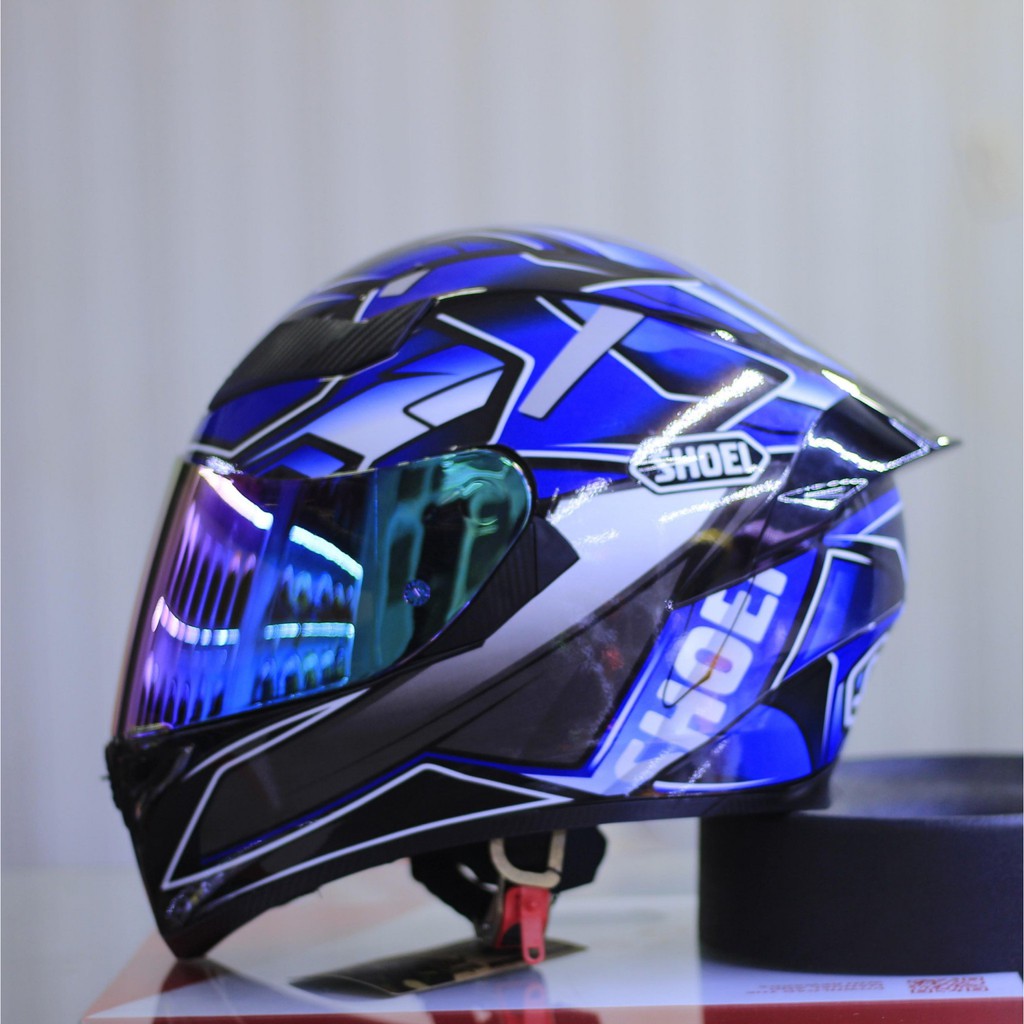 [FREESHIP] MŨ BẢO HIỂM FULLFACE ROC 1 KÍNH - ROYAL M138B LÊN TEM SHOEI XANH GP