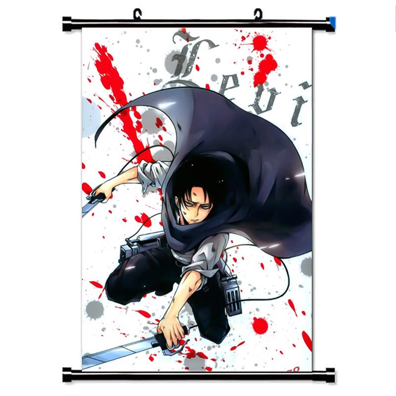 flowersqueen Tấm poster hình nhân vật anime Attack on Titan