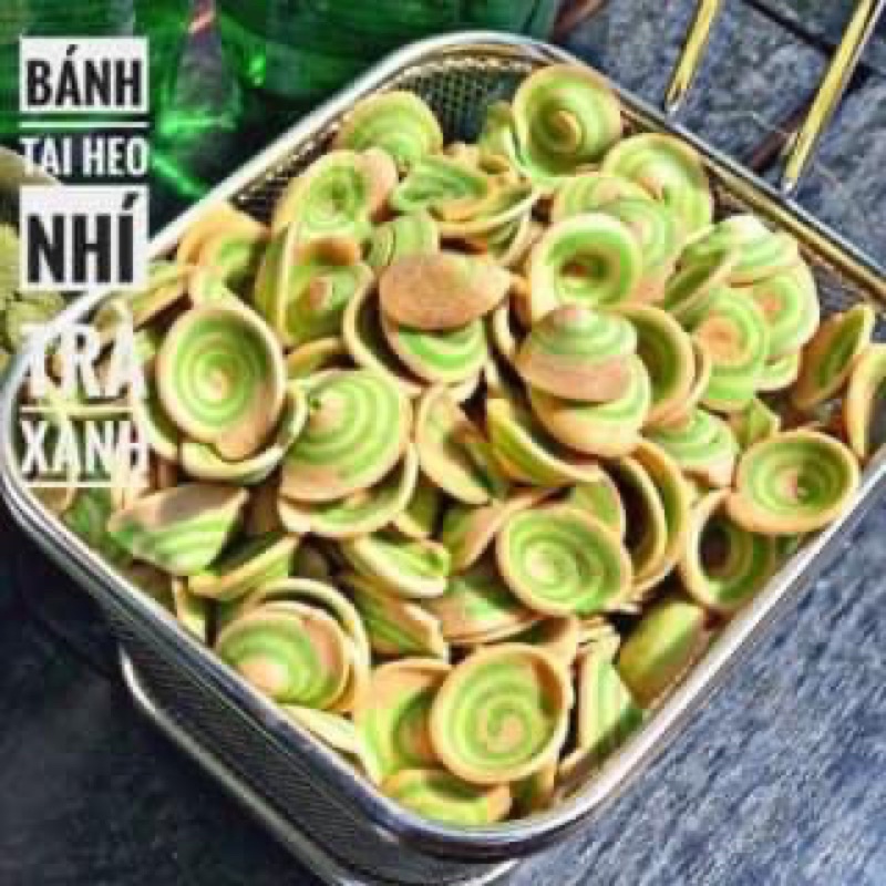 Bánh Tai heo nhí vị trà xanh giòn thơm ngon