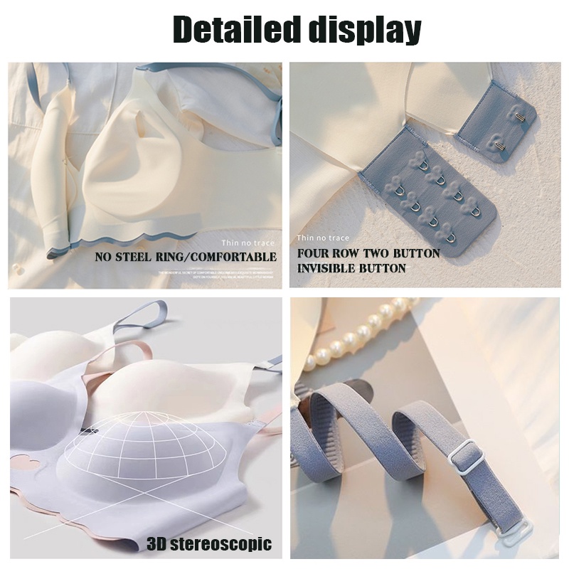 Women Bra Nipple Cover Pad Áo Ngực Thể Thao Không Gọng Thép Nâng Ngực Không Lộ Hàng Mới Dành Cho Bạn Nữ