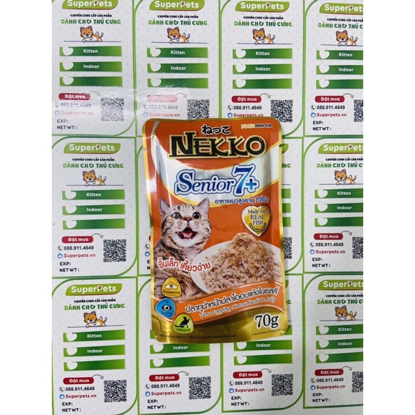 Pate Nekko SENIOR 7+ Cho Mèo Trưởng Thành (70g) Nhập Thái SUPERPETS VIỆT NAM