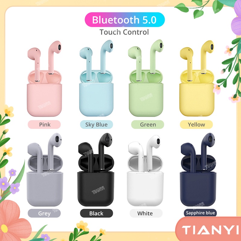 [COD] Tai nghe Bluetooth TWS i12 9 màu trongPodTouch Airpod Key Tai nghe không dây Tai nghe thể thao Tai nghe thể thao cho iPhone Xiaomi Điện thoại thông minh Điện thoại Android Không có hộp bán lẻ