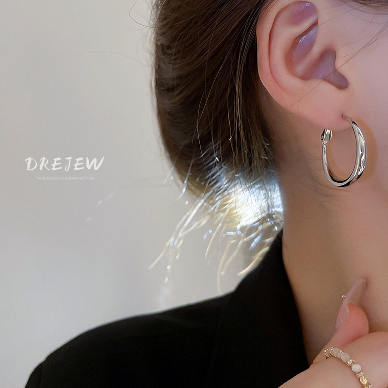 DREJEW Khuyên Tai Kim Loại Phong Cách Hàn Quốc Cá Tính Cho Nữ