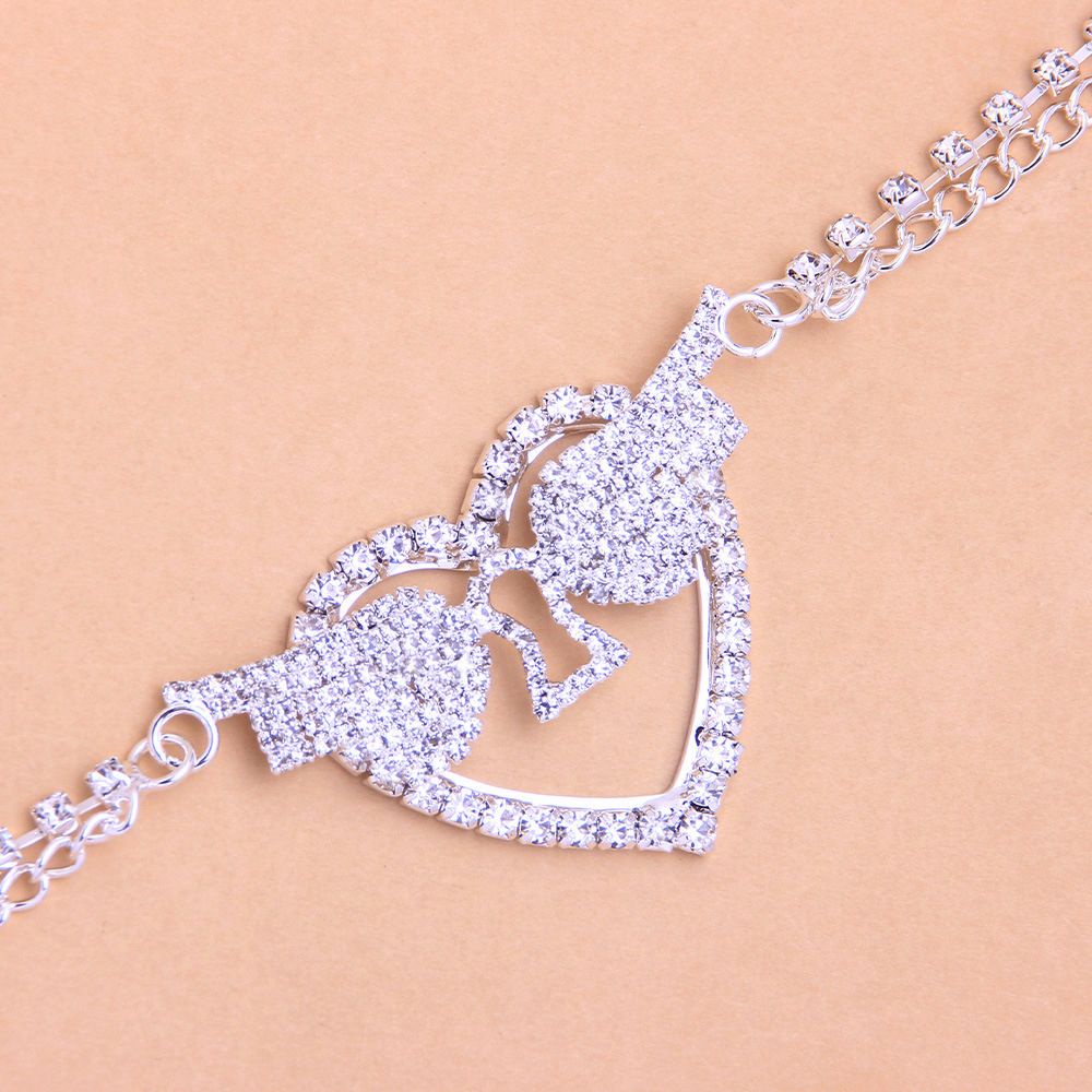 Thắt Lưng Dây Xích Kim Loại Mặt Trái Tim Đôi Cánh Thiên Thần Phong Cách Vintage Hàn Quốc Cho Nữ