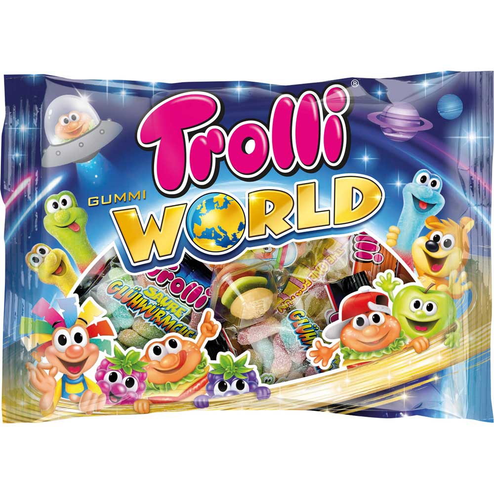 Kẹo dẻo Trolli Gummi World 230gr (Gói hỗn hợp)