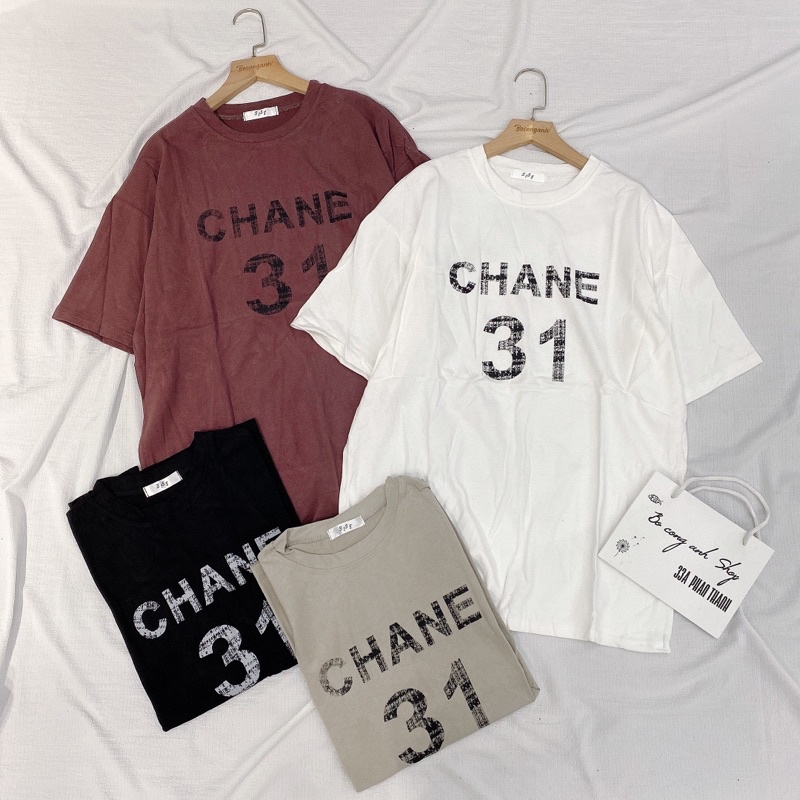 Áo Thun Chane 31 3158 AH110 Form To Rộng Unisex Hàng Quảng Châu Loại 1 Nam Nữ Mặc Được