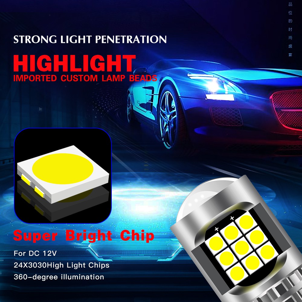 1 Đèn LED 24 Bóng P21W 1156 Ba15s 7440 T20 T15 W16W 3157 T25 Chất Lượng