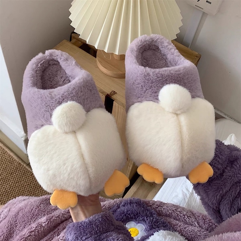 Dép bông cute đế xốp chống trơn đi được cả ngoài đường hàng sẵn