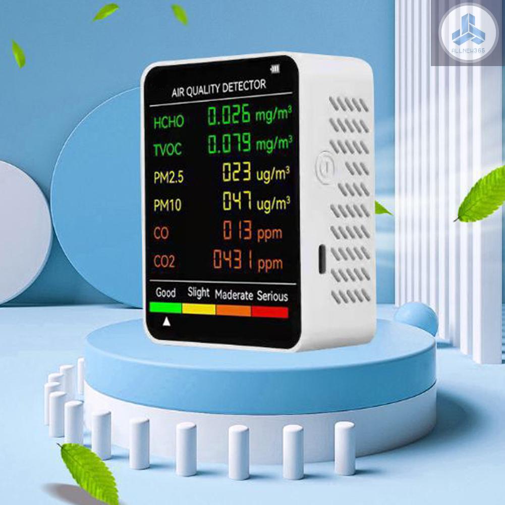 Máy Phát Hiện Chất Lượng Khí CO2 Đa Năng PM2.5 PM10 HCHO TVOC CO2 Màn Hình LCD Tiện Dụng VN26