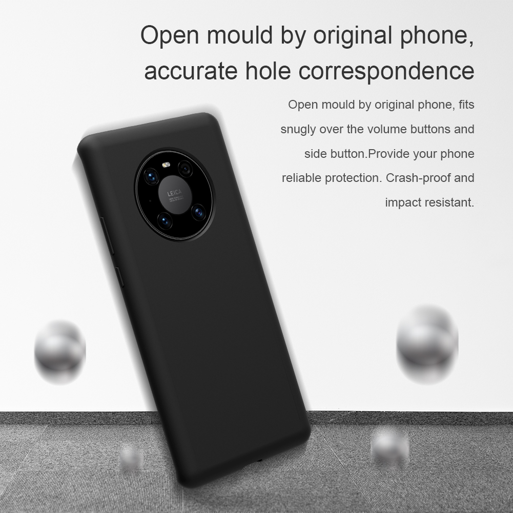 Ốp Điện Thoại NILLKIN Flex SIlicon Cho Huawei Mate 40 Pro Lót Bằng Sợi Vải Nhỏ