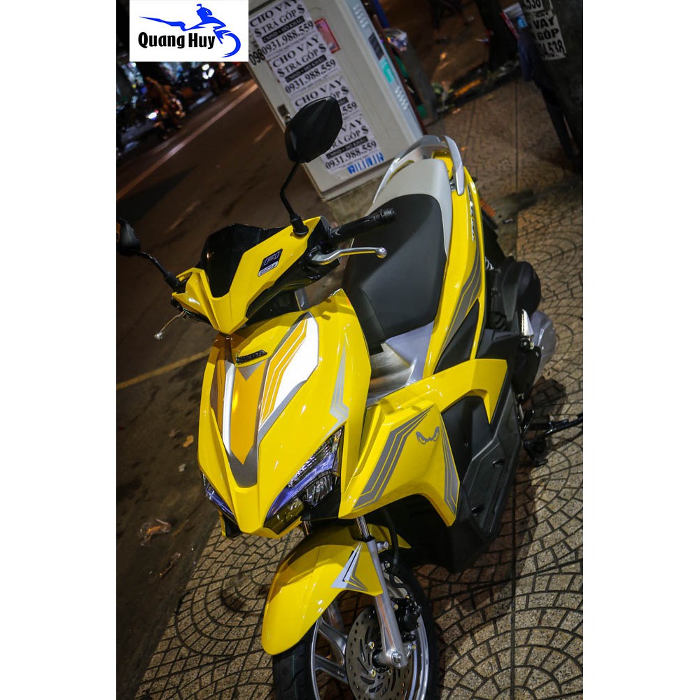 Tem trùm air blade vàng chanh đời 2016-2019, độ team trùm ab dán phủ dàn áo xe vàng chanh rẻ đẹp