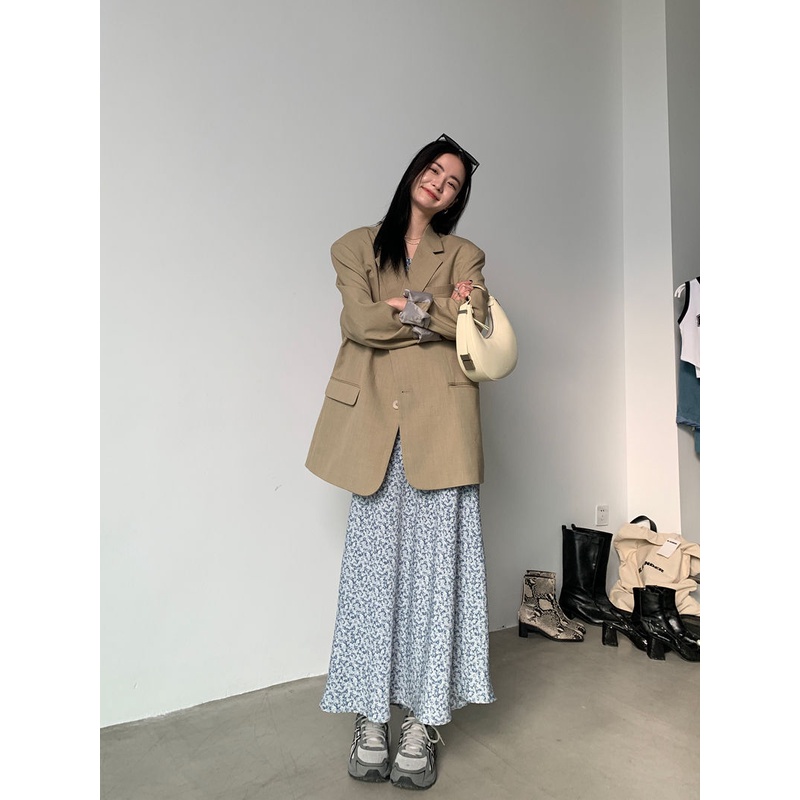 Đầm Voan Hai Dây In Họa Tiết Hoa Nhí Xinh Xắn Phong Cách Retro Pháp Thời Trang Cho Nữ 2022