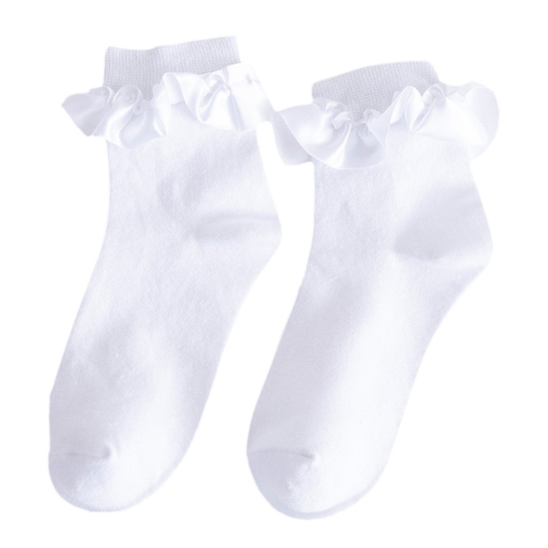 Youyo Vớ Cotton Mắt Cá Chân Nhún Bèo Kiểu Công Chúa Lolita Nhật Bản Ngọt Ngào Mùa Hè Cho Nữ Sho