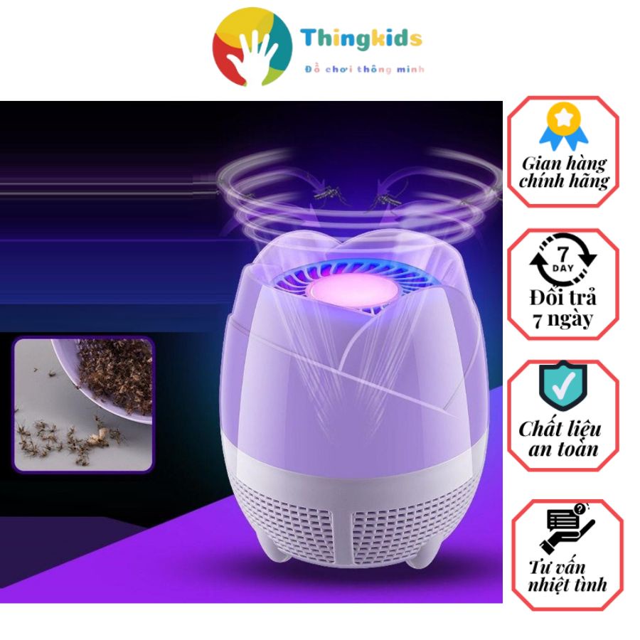 Đèn Bắt Muỗi Cắm Cổng USB Hình Nụ Hoa Kiêm Đèn Ngủ Nụ Hoa Sen - Thingkids
