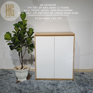 Tủ đa năng, để giày, để để quần áo gỗ MDF phủ MELAMINE chống trầy -  D80xS30xC100cm