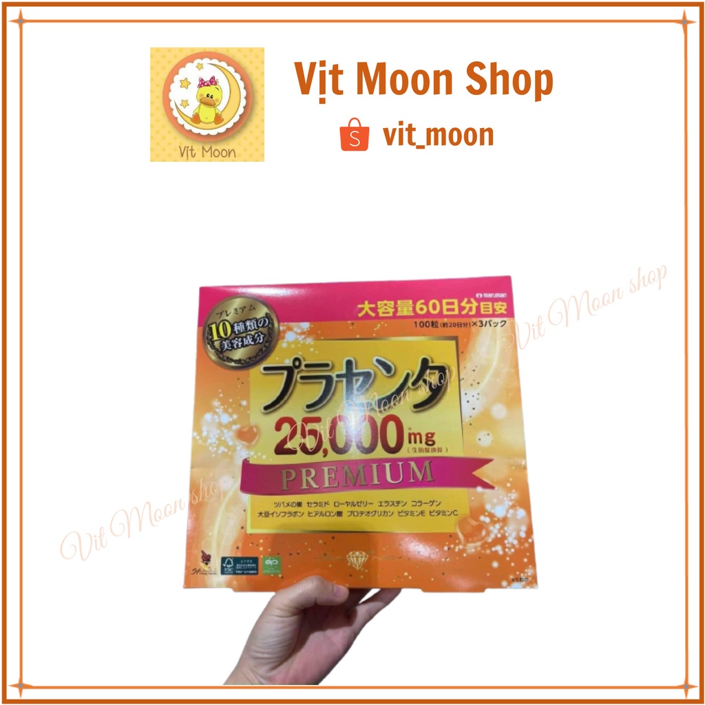 Tinh chất trắng da tinh chất nhau thai tự nhiên Placenta Premium Maruman Nhật Bản