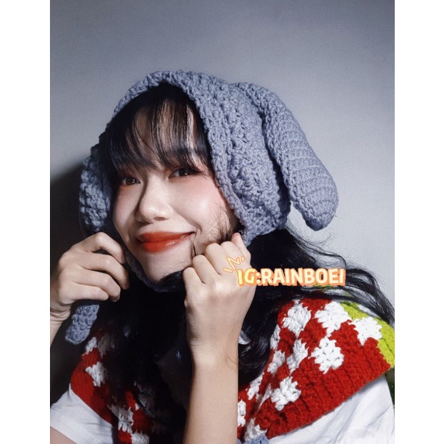 BUNNY HAT 🐰 Nón len tai thỏ dễ thương