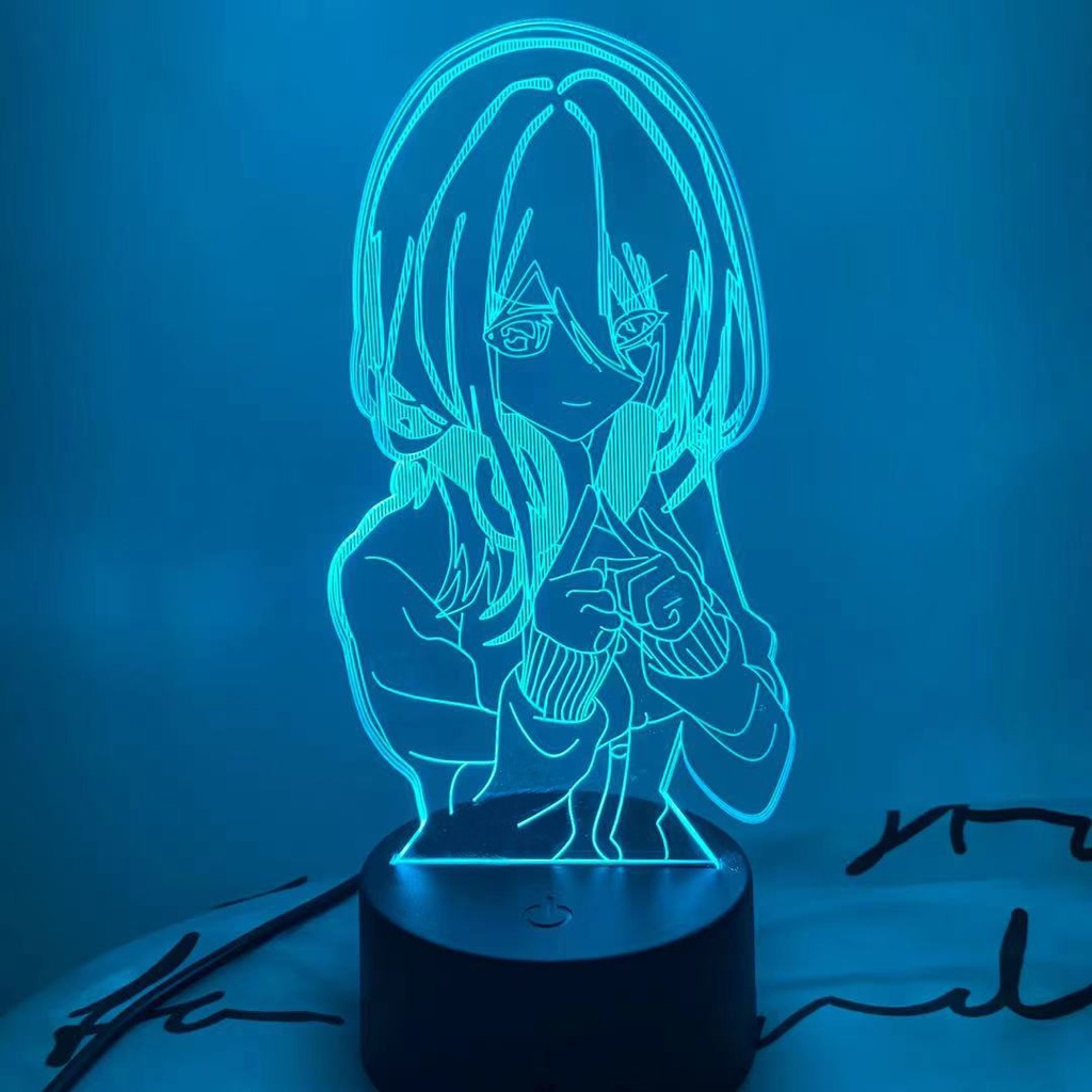 Đèn Ngủ Để Bàn anime Thequintialquintuplets nakano miku Thay Đổi Màu Sắc Cạnh Giường Cho otaku + t * f