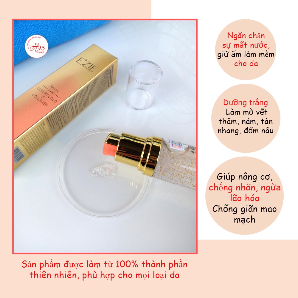 Serum Ezie tinh chất vàng 24K &amp; Collagen dưỡng ẩm chống nhăn ngăn ngừa lão hóa cao cấp Hàn Quốc