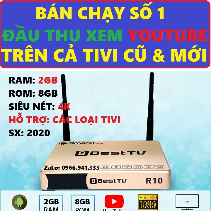 Đầu thu tivi kết nối wifi xem youtube