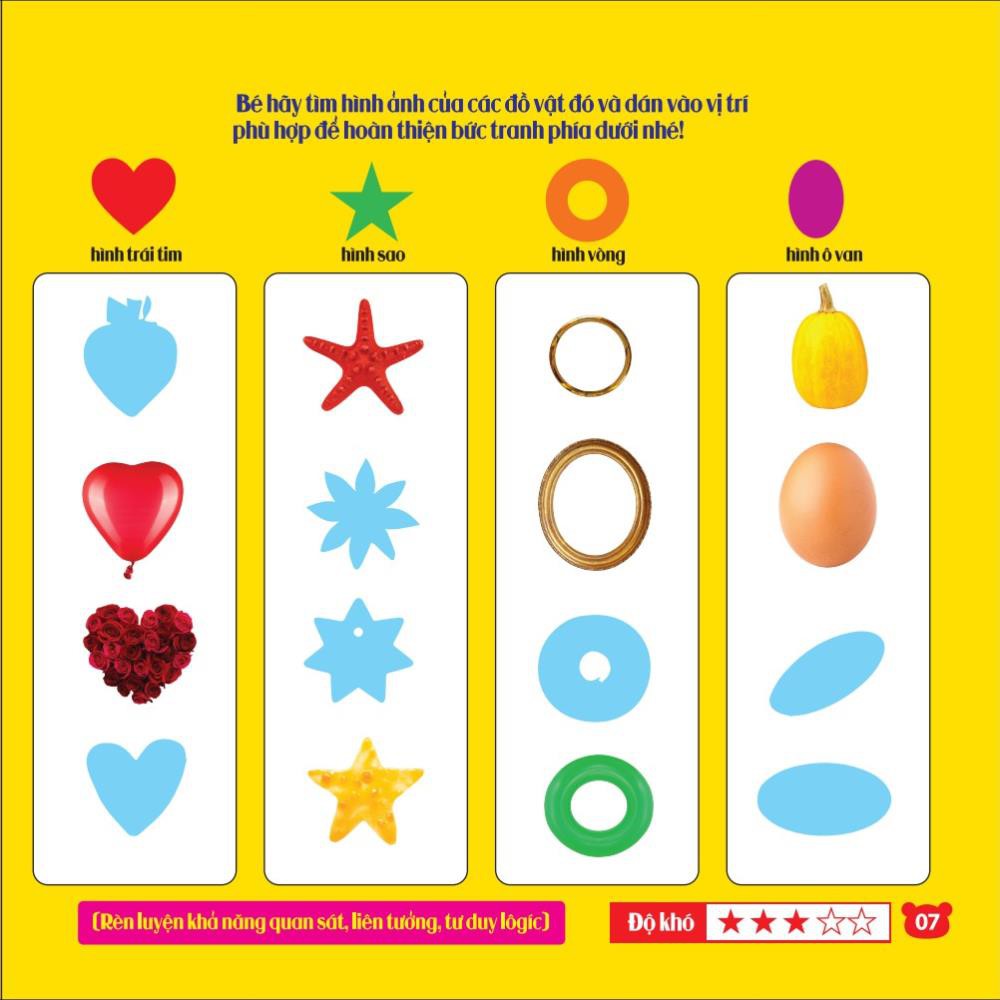 Sách - Rèn luyện phát triển trí óc cho trẻ( 2-6 tuổi) bóc dán hình thông minh IQ-EQ-CQ - C | BigBuy360 - bigbuy360.vn