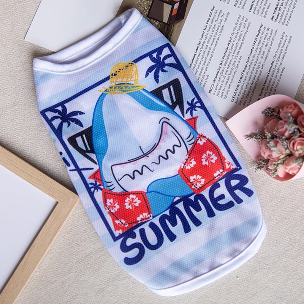 Áo thoáng khí in hình thú vật hoạt hình cho thú cưng