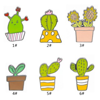 Huy hiệu cài áo hình cây xương rồng hoạt hình ngộ nghĩnh