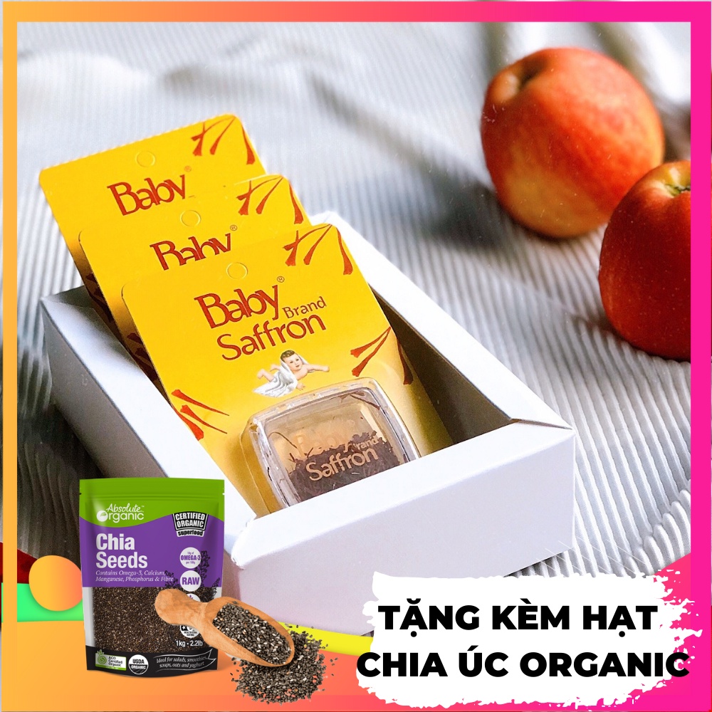 COMBO 3 GRAM NHỤY HOA NGHỆ TÂY BABY SAFFRON TỐT NHẤT ẤN ĐỘ [DATE 10.2023]