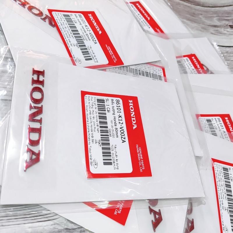 Tem biểu tượng chữ nổi Honda 80mm hàng Chính Hãng