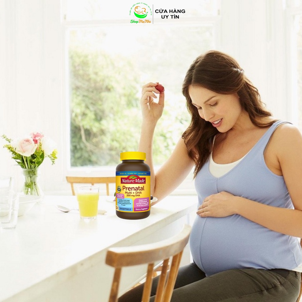 Vitamin tổng hợp cho mẹ bầu Nature Made Prenatal Multi + DHA 150 viên.