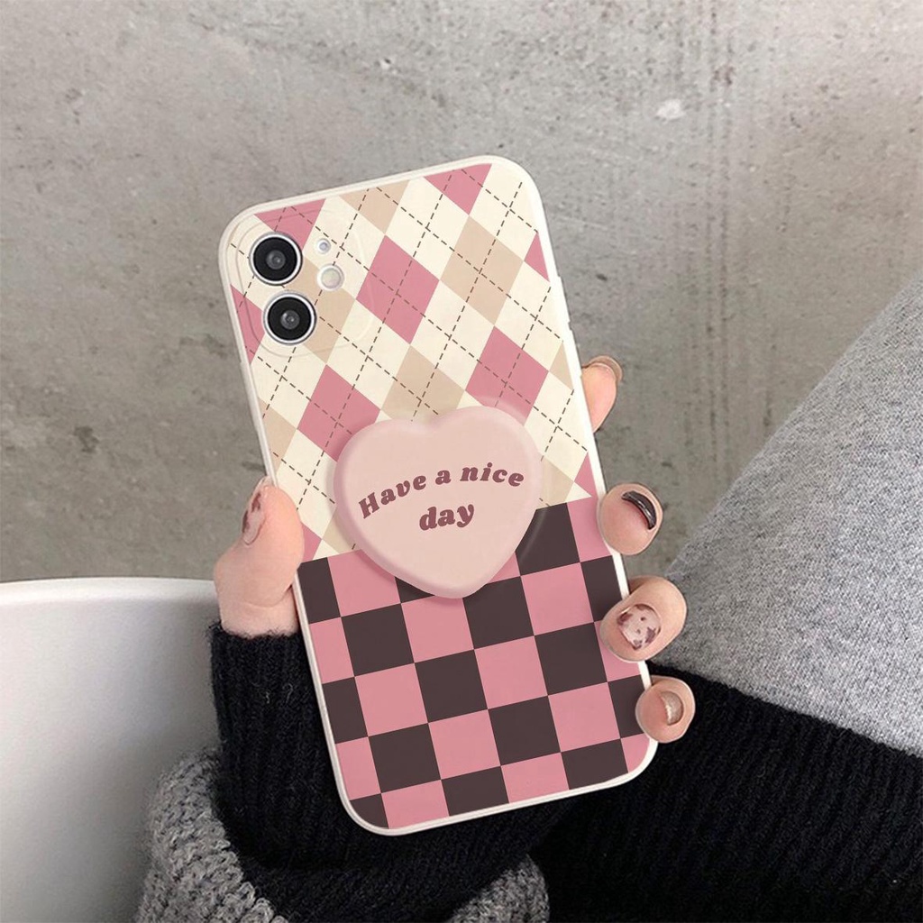 Ốp iPhone viền vuông cute dễ thương T45