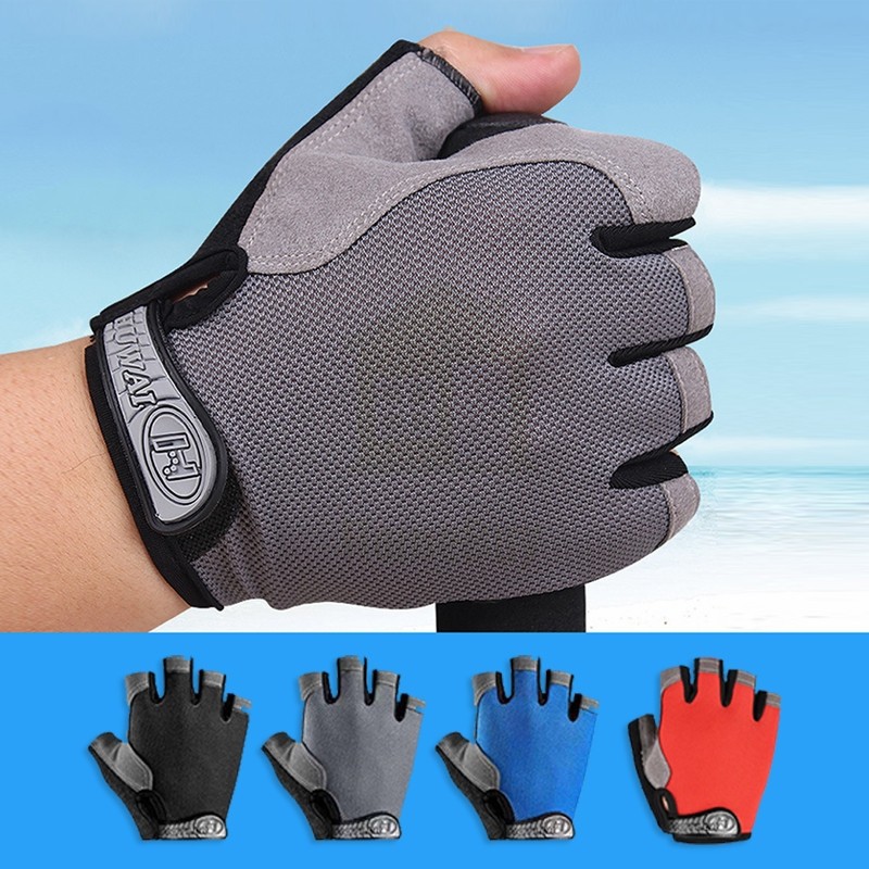 Cycling Anti-Slip Men Women Half Finger Gloves Breathable Mesh Sports Glove size M  L  XL