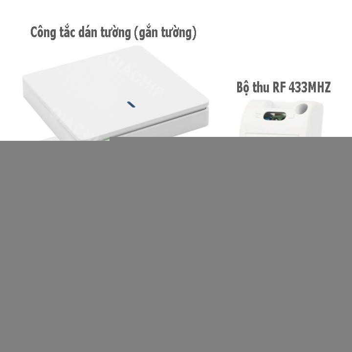 Công tắc điều khiển từ xa dán tường không dây RF 433MHz Khay pin rút, Bộ Điều khiển không dây RF 10A 220V