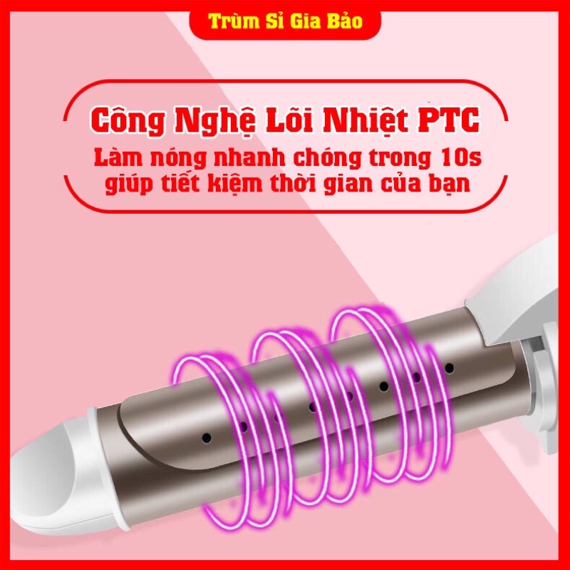 Máy uốn tóc mini đa năng giá rẻ, máy là duỗi uống tóc xoăn sóng làm thẳng 2 in 1 chính hãng