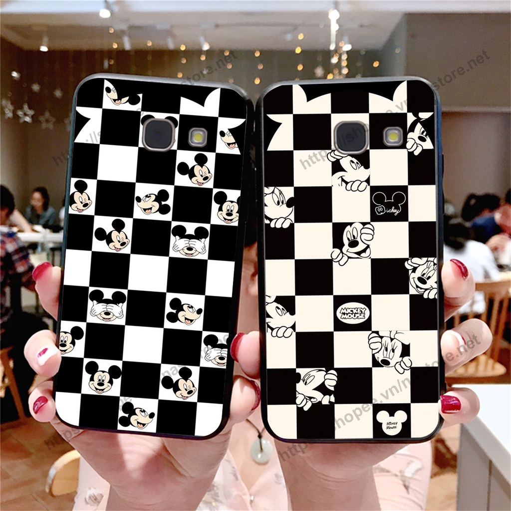 Ốp lưng Samsung A3 2017 / A5 2017 / A7 2017 trái tim họa tiết caro, mikey họa tiết beabrick kaws cute
