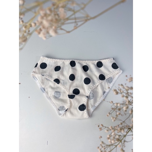 Bộ đồ lót cotton chấm bi to áo bralette