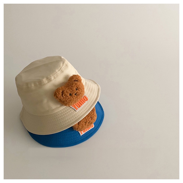 Nón Tai Bèo Hình Gấu Hoạt Hình 3D Phong Cách Hàn Quốc Cho Bé