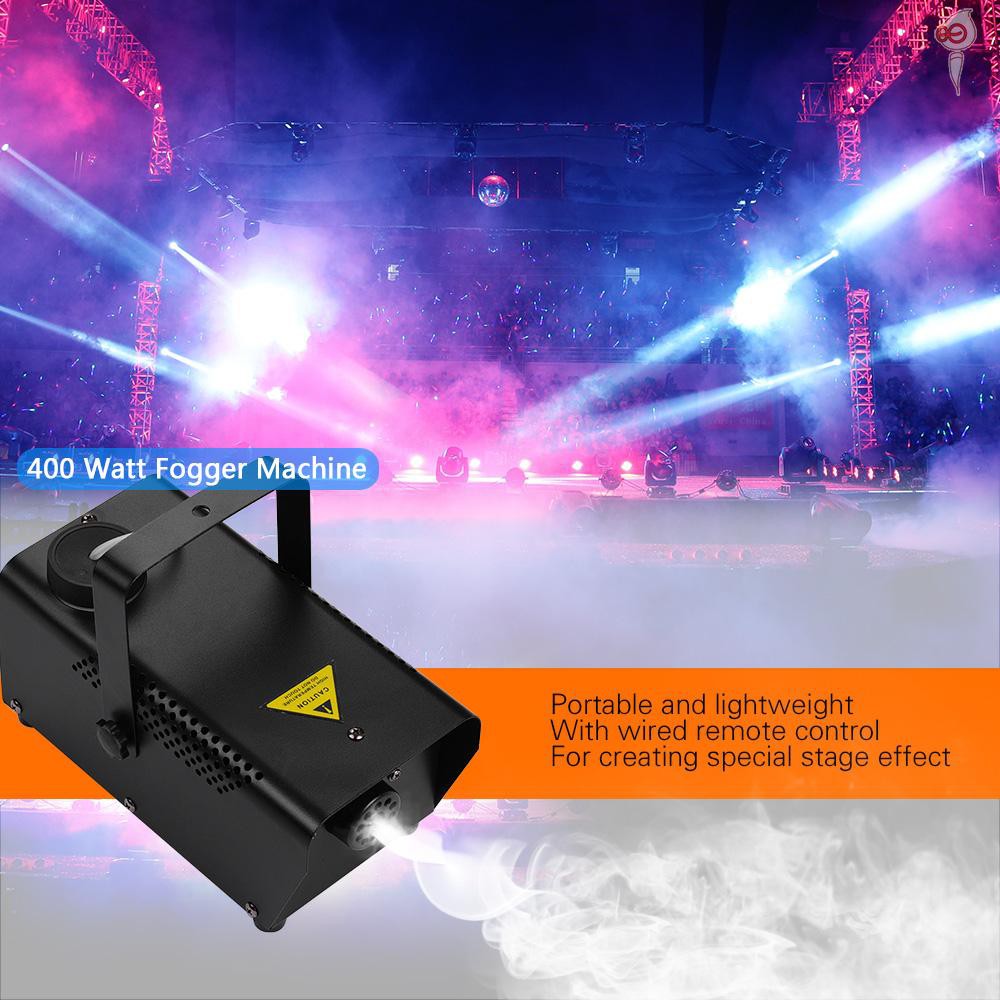 X&S 400 Watt Fogger Fog Smoke Machine with Wired Remote Control for Party Live Concert DJ Bar KTV Stage Effect