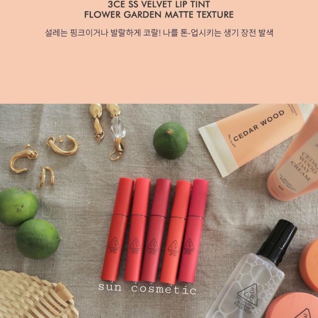 [HOT NEW] SON KEM LÌ 3CE VELVET LIP TINT - 5 màu mới