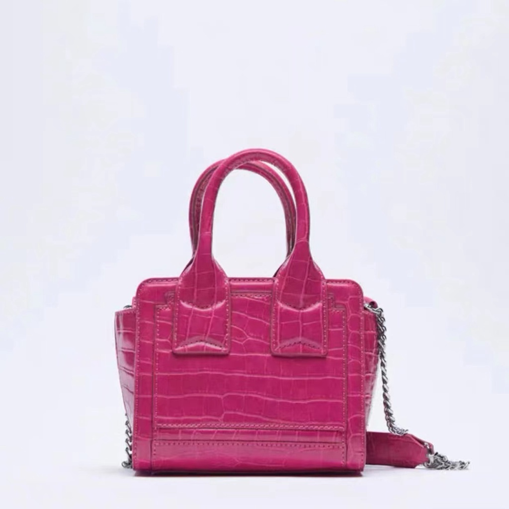 ZARA spring new women's bag four seasons all-match blue black animal pattern portable crossbody shoulder strap mini leisure bag Y39C