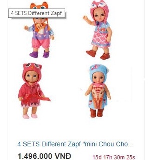 {Xã Lỗ} Búp bê em bé sơ sinh 12 cm - Mini Chou Chou Zapf 5 inch ( không kèm giày)