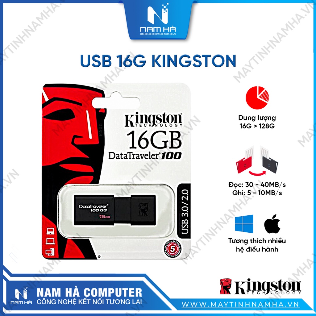 USB 16G 32G 64G 128G Kingston USB 3.0 - Hàng chính hãng - Bảo hành 24 tháng