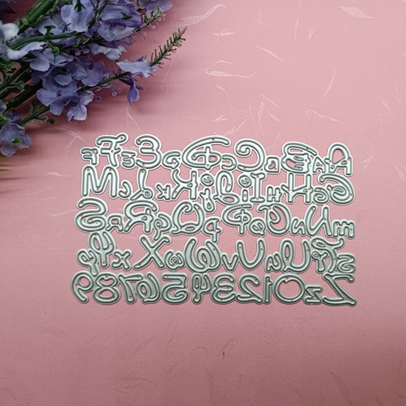 Khuôn Cắt Giấy Làm Từ Kim Loại Hình Chữ Cái Và Số Trang Trí Scrapbook