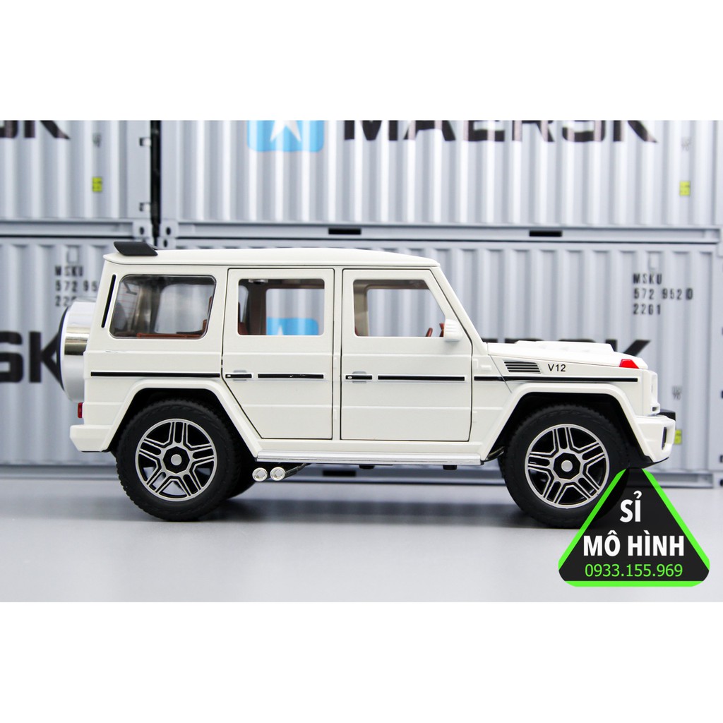 [ Sỉ Mô Hình ] Mô hình xe SUV Mercedes G63 G Klessa mở hết cửa 1:24 Trắng