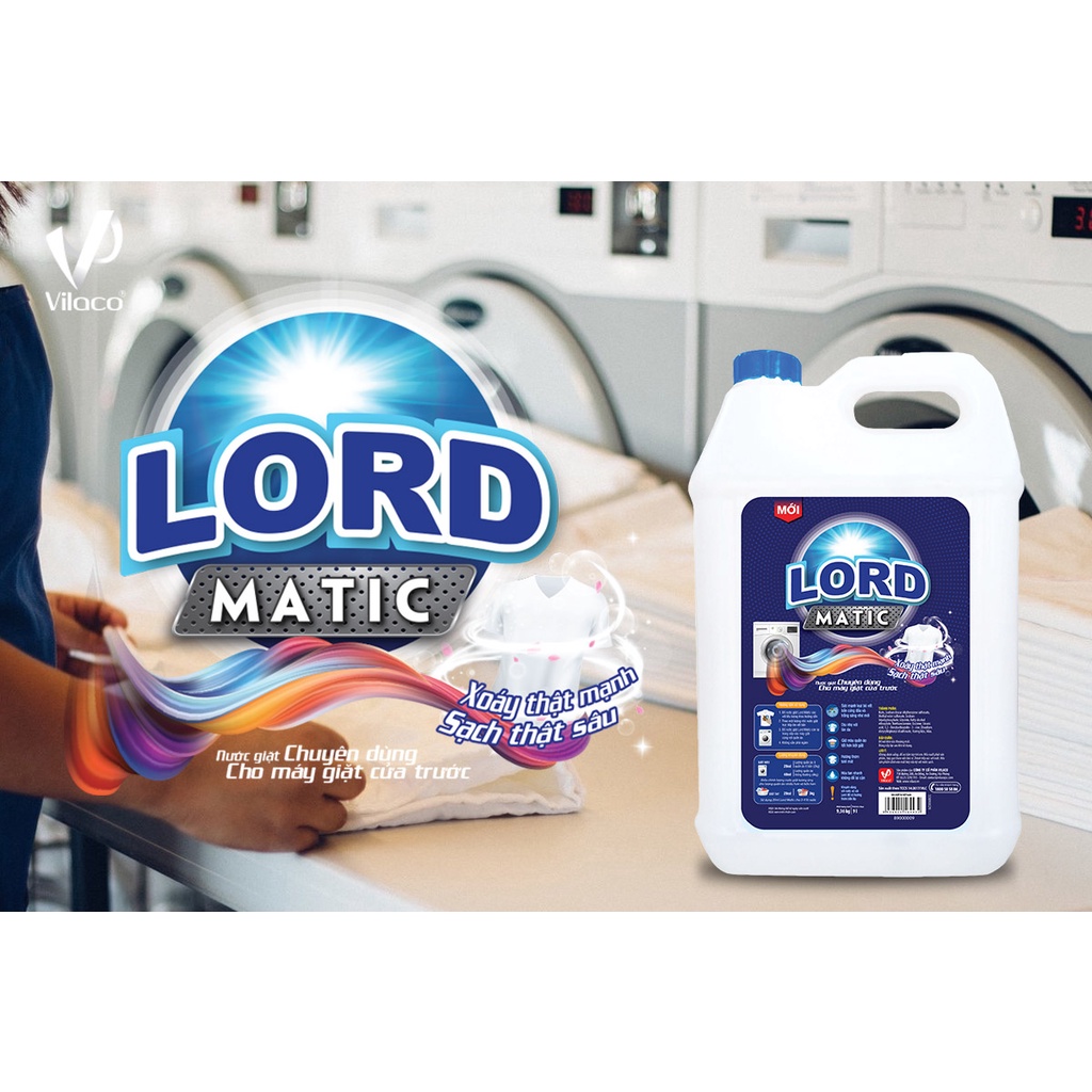 NƯỚC GIẶT LORD MATIC (CHUYÊN DÙNG CHO MÁY GIẶT CỬA TRƯỚC) 9.36kg