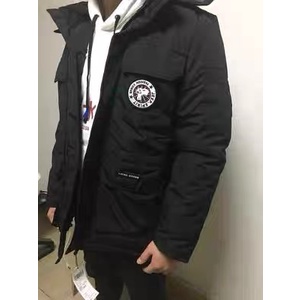 Áo khoác nam mùa đông kaki lót lông có mũ, áo đại hàn Parka xanh than. hàn quốc dáng dài fom rộng cao cấp - AP-B01
