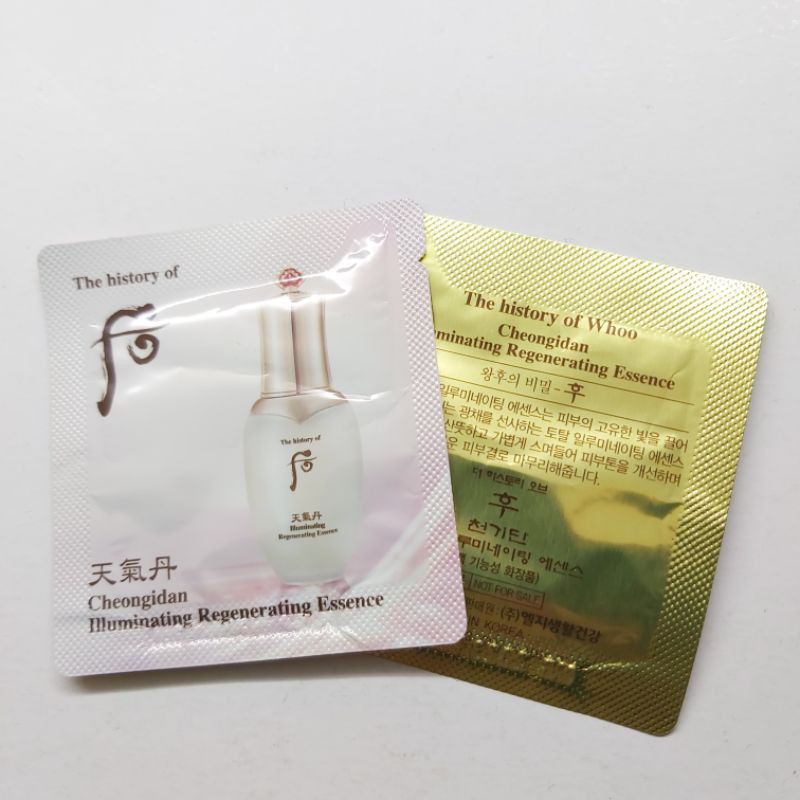 Combo 10 gói tinh chất tái sinh dưỡng trắng Whoo Cheongidan Illuminating Regenerating 1ml