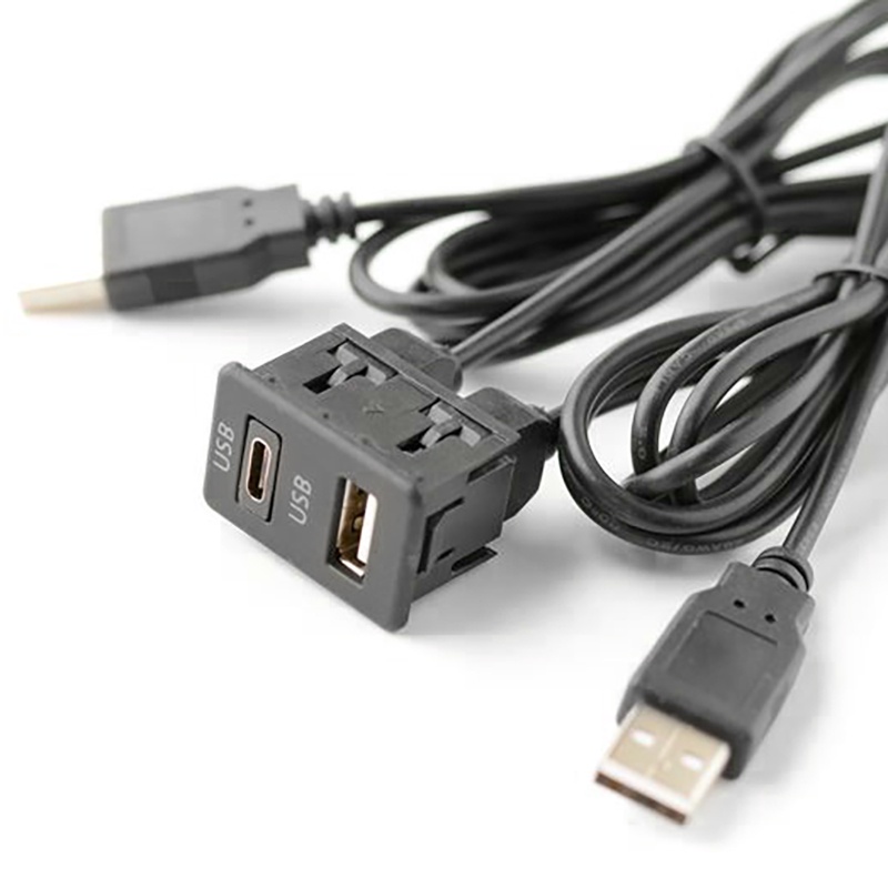 Dây cáp USB chuyển đổi 2 cổng USB Type C 150cm dành cho xe hơi Toyota